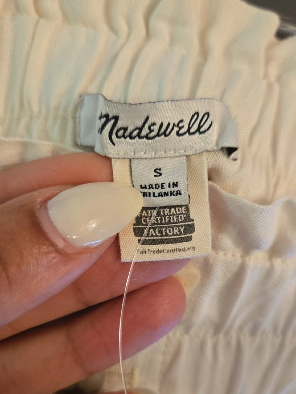 Madewell Linen-Blend Pull-On Paperbag Shorts Pockets  In Lighthouse NWOT